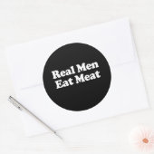 男らしい人は肉を食べる ラウンドシール (封筒)