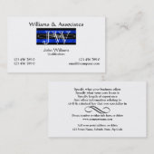 男らしい弁護士弁護士のモノグラム 名刺 (正面/裏面)