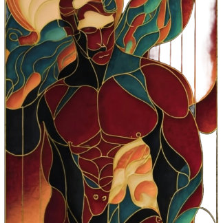 男らしい純粋なイラストレーション芸術 ポスター