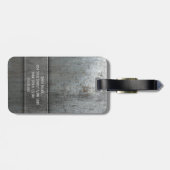 男らしい銀製の動揺してな金属のモノグラム ラゲッジタグ (裏面横)