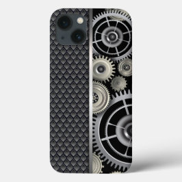 男らしい露出ギアとメッシュパターン iPhone 13ケース
