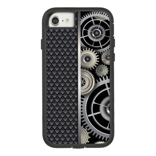 男らしい露出ギアとメッシュパターン Case-Mate iPhoneケース (裏面)