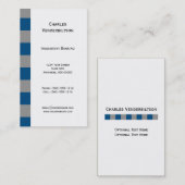 男らしい青および灰色は名刺を平方します 名刺 (正面/裏面)