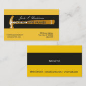 男らしいWoodworkerの建築のハンマー 名刺 (正面/裏面)