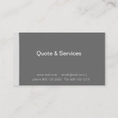 男らしくミニマルな専門の   起業家 名刺 (裏面)