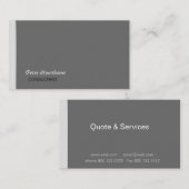 男らしくミニマルな専門の   起業家 名刺 (正面/裏面)