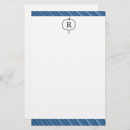 男らしくモノグラムので航海のな文房具 便箋 (正面/裏面)