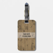 男らしくモノグラムのなイニシャル|の素朴な木製の板 ラゲッジタグ (裏面縦)