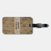 男らしくモノグラムのなイニシャル|の素朴な木製の板 ラゲッジタグ (裏面横)