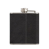 男らしくモノグラムのな|革木製の穀物の一見 フラスク (裏面)