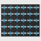 男らしく幾何学的なストライブ柄の男らしいギフト ラッピングペーパー (フラット)