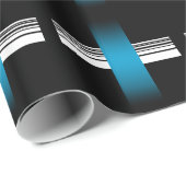 男らしく幾何学的なストライブ柄の男らしいギフト ラッピングペーパー (ロールコーナー)