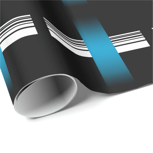 男らしく幾何学的なストライブ柄の男らしいギフト ラッピングペーパー (ロールコーナー)