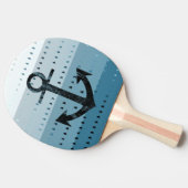 男らしく青いいかり航海のなパターンデザイン 卓球ラケット (横)