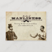 男らしさのテレホンカードの芸術 コーリングカード (裏面)