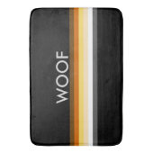 男らしカッコいいゲイベアプライド国旗WOOF バスマット (正面縦)