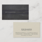 男らしグランジシンプル平素田舎質黒板 名刺 (正面/裏面)