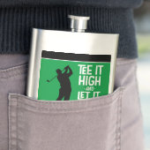 男らしゴルファーT型引用文モノグラムのブラックグリーン フラスク (インサイチュ)