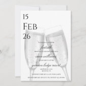 男らしシャンパン40歳の誕生日パーティー 招待状 (正面)