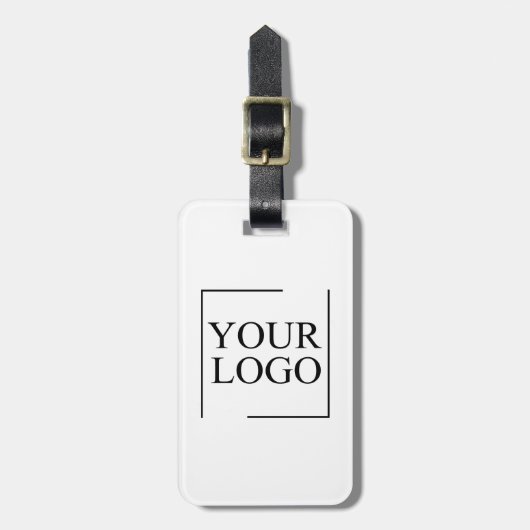 男らしシンプルプロフェッショナルパーソナライズされたロゴ ラゲッジタグ (正面縦)
