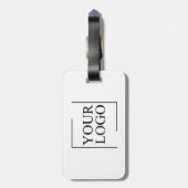 男らしシンプルプロフェッショナルパーソナライズされたロゴ ラゲッジタグ (裏面縦)