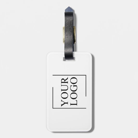 男らしシンプルプロフェッショナルパーソナライズされたロゴ ラゲッジタグ (裏面縦)