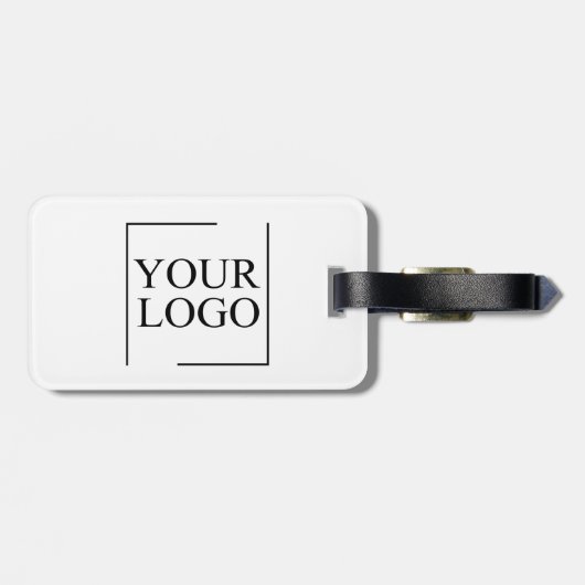 男らしシンプルプロフェッショナルパーソナライズされたロゴ ラゲッジタグ (裏面横)