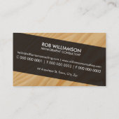 男らしシンプル頭が切れるクール斜め木目 名刺 (裏面)