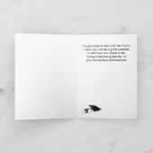 男らしストライプ及びモルタルボードキャップ卒業 カード (内部)