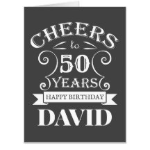 男らしハッピーバースデーデザインカード