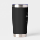 男らしパーソナライズされたMonogramとName Groomsmen 保温保冷タンブラー (正面)