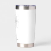 男らしパーソナライズされたMonogramとName Groomsmen 保温保冷タンブラー (背面)