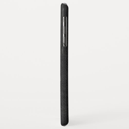 男らしブラック&ブラウンヴィンテージレザーフェイクズ Case-Mate iPhoneケース (裏面/左)