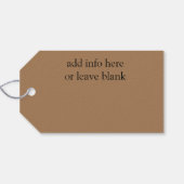 男らしヴィンテージ戦争飛行機 ギフトタグ (裏面横)