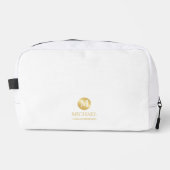 男らし金ゴールドパーソナライズされたGroomsmen ドップキット (正面)