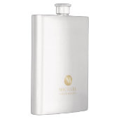 男らし金ゴールドパーソナライズされたGroomsmen フラスク (右)