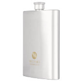 男らし金ゴールドパーソナライズされたGroomsmen フラスク (左)