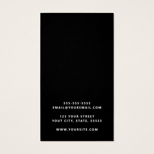 男らし黒ロカスタムゴ・ビジネス・カード (裏面)