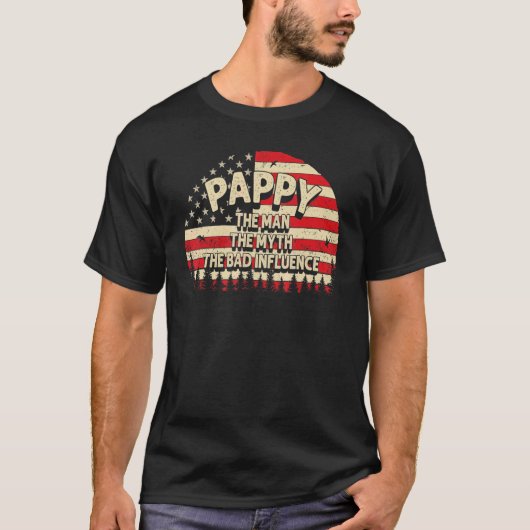 男をパパ神話の悪い影響男性グランド Tシャツ (正面)