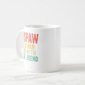 男をポープザ神話ザ伝説パパ父ヴィンタ コーヒーマグカップ (正面左)