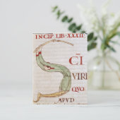 男を描いたイニシャルのS ポストカード (スタンド正面)