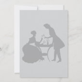 男エレガントと女のシルエットパーティー 招待状 (裏面)