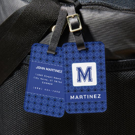 男エレガントのための灰色がかった青い荷物タグ ラゲッジタグ