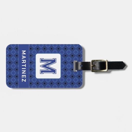 男エレガントのための灰色がかった青い荷物タグ ラゲッジタグ (正面横)