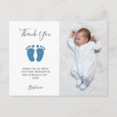 男エレガントの子のシャワー写真ありがとう ポストカード (正面)