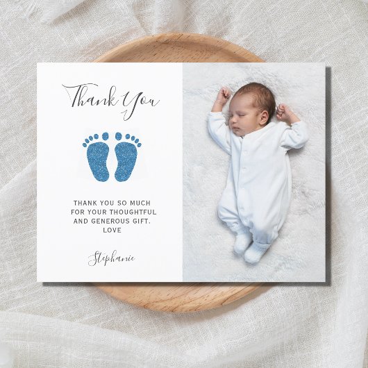 男エレガントの子のシャワー写真ありがとう ポストカード