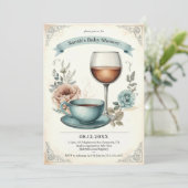 男エレガントの子のヴィンテージベビーシャワー招待状 招待状 (スタンド正面)