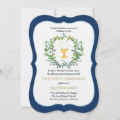 男エレガント子海軍フローラ第一聖餐式 招待状 (正面)