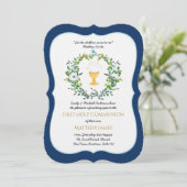 男エレガント子海軍フローラ第一聖餐式 招待状 (スタンド正面)