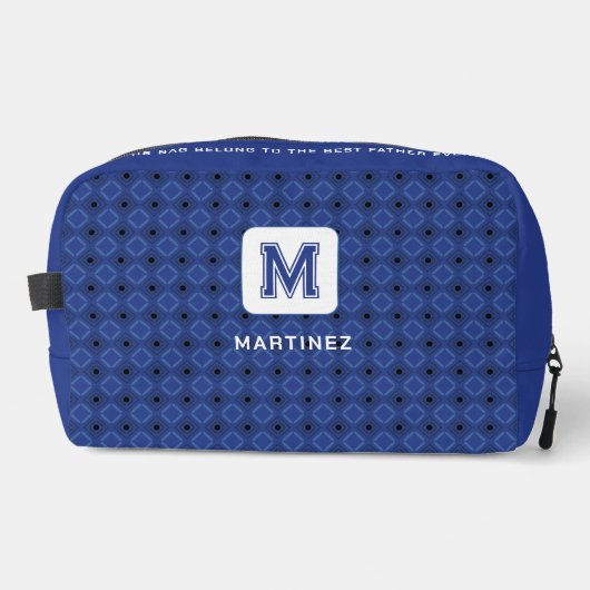 男エレガント父のための灰色がかった青のトイレタリーバッグ ドップキット (正面)